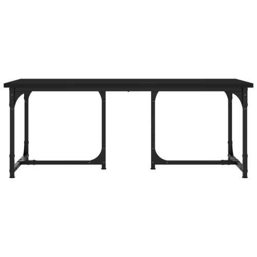 Fekete szerelt fa dohányzóasztal 90x50x35 cm