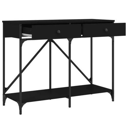 Fekete szerelt fa tálalóasztal 100 x 39 x 78,5 cm