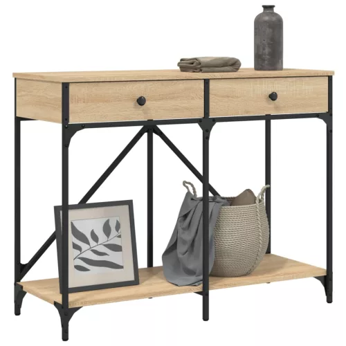 Sonoma tölgy színű szerelt fa dohányzóasztal 100 x 39 x 78,5 cm