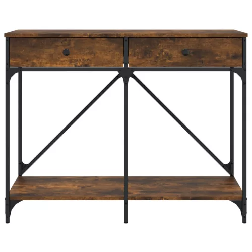 Füstös tölgy színű szerelt fa tálalóasztal 100 x 39 x 78,5 cm