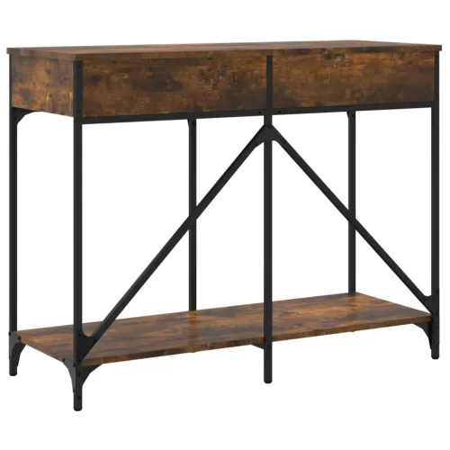 Füstös tölgy színű szerelt fa tálalóasztal 100 x 39 x 78,5 cm