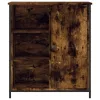 Füstös tölgy színű szerelt fa tálalószekrény 70 x 30 x 80 cm