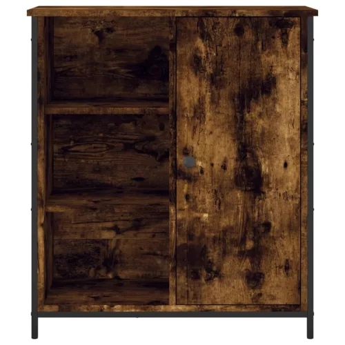 Füstös tölgy színű szerelt fa tálalószekrény 70 x 30 x 80 cm