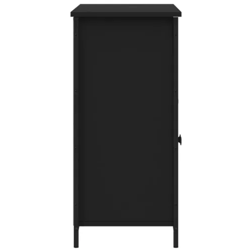 Fekete szerelt fa tálalószekrény 100 x 35 x 75 cm
