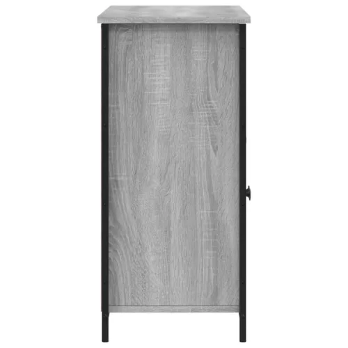 Szürke sonoma színű szerelt fa tálalószekrény 100 x 35 x 75 cm