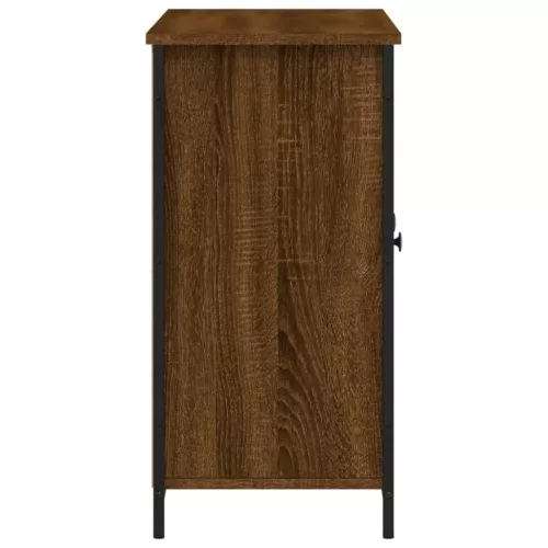 Barna tölgy színű szerelt fa tálalószekrény 100 x 35 x 70 cm