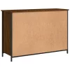 Barna tölgy színű szerelt fa tálalószekrény 100 x 35 x 70 cm