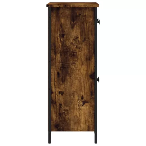 Füstös tölgy színű szerelt fa tálalószekrény 70 x 30 x 80 cm