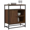 Barna tölgy színű szerelt fa tálalószekrény 69 x 35 x 80 cm