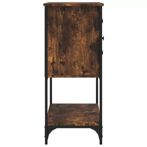 Füstös tölgy színű szerelt fa tálalószekrény 100 x 36 x 85 cm