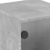 2 db betonszürke éjjeliszekrény üvegajtókkal 35 x 37 x 42 cm
