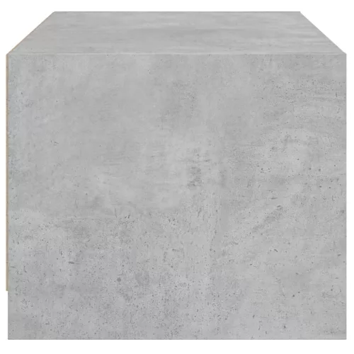 Betonszürke dohányzóasztal üvegajtókkal 68x50x42 cm