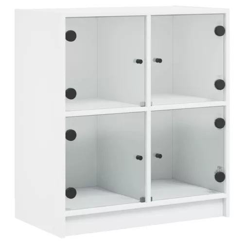 Fehér kisszekrény üvegajtókkal 68 x 37 x 75,5 cm