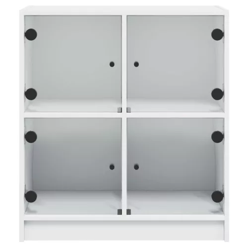 Fehér kisszekrény üvegajtókkal 68 x 37 x 75,5 cm