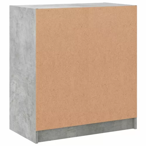 Betonszürke kisszekrény üvegajtókkal 68 x 37 x 75,5 cm