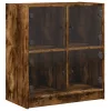 Füstös tölgy színű kisszekrény üvegajtókkal 68 x 37 x 75,5 cm