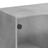 Betonszürke dohányzóasztal üvegajtókkal 102 x 50 x 42 cm