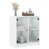 Fehér kisszekrény üvegajtókkal 68 x 37 x 75,5 cm