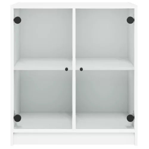 Fehér kisszekrény üvegajtókkal 68 x 37 x 75,5 cm