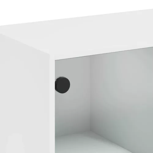 Fehér kisszekrény üvegajtókkal 68 x 37 x 75,5 cm