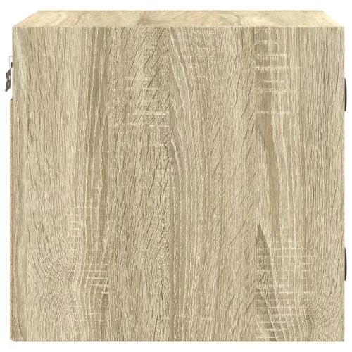 2 db sonoma tölgy színű éjjeliszekrény üvegajtókkal 35x37x35 cm