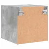 2 db betonszürke éjjeliszekrény üvegajtóval 35 x 37 x 35 cm
