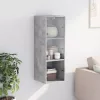 Betonszürke faliszekrény üvegajtókkal 35x37x100 cm