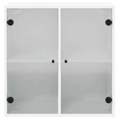 Fehér faliszekrény üvegajtókkal 68 x 37 x 68,5 cm