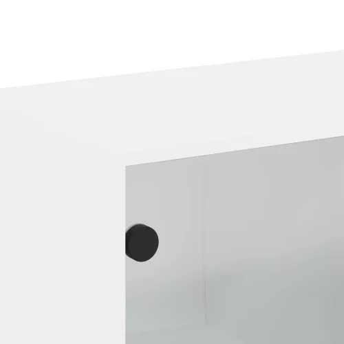Fehér faliszekrény üvegajtókkal 68 x 37 x 68,5 cm