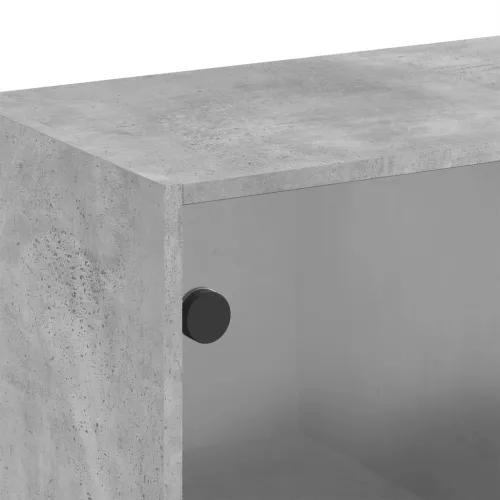 Betonszürke faliszekrény üvegajtókkal 68 x 37 x 68,5 cm