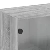Szürke sonoma színű faliszekrény üvegajtókkal 68 x 37 x 68,5 cm