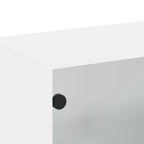 Fehér faliszekrény üvegajtókkal 68,5x37x35 cm