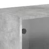 Betonszürke faliszekrény üvegajtókkal 68,5x37x35 cm