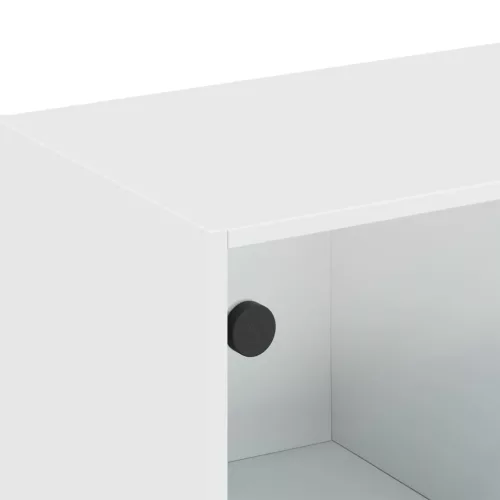 Fehér faliszekrény üvegajtókkal 102 x 37 x 35 cm