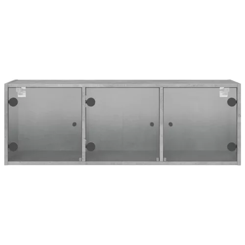 Betonszürke faliszekrény üvegajtókkal 102 x 37 x 35 cm