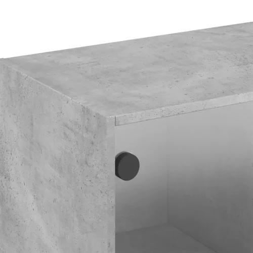 Betonszürke faliszekrény üvegajtókkal 102 x 37 x 35 cm