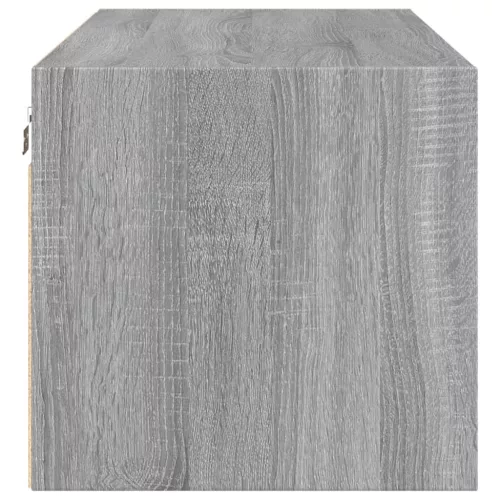 Szürke sonoma színű faliszekrény üvegajtókkal 102 x 37 x 35 cm