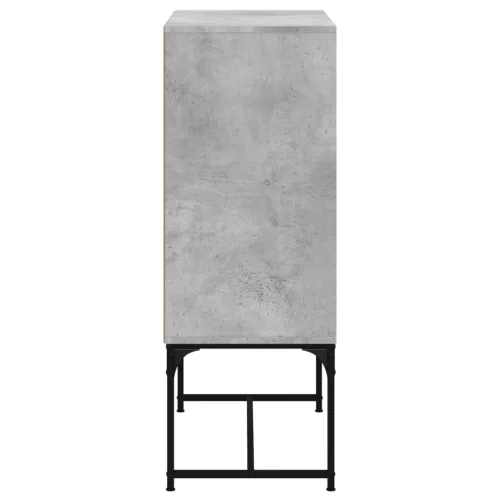 Betonszürke kisszekrény üvegajtókkal 69x37x100 cm