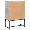 Betonszürke kisszekrény üvegajtókkal 69x37x100 cm