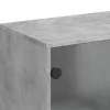Betonszürke kisszekrény üvegajtókkal 69x37x100 cm