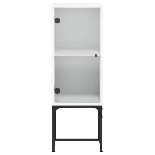 Fehér kisszekrény üvegajtókkal 35 x 37 x 100 cm