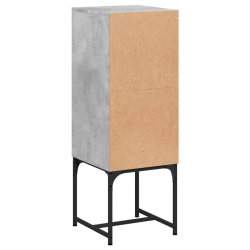 Betonszürke kisszekrény üvegajtókkal 35 x 37 x 100 cm