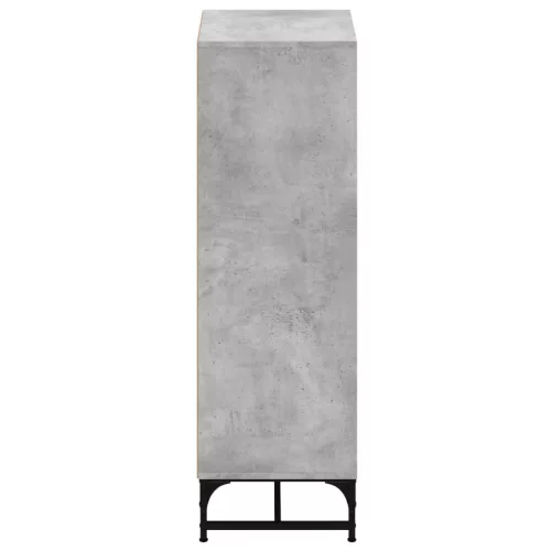 Betonszürke magasszekrény üvegajtókkal 35 x 37 x 120 cm