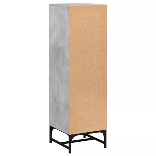 Betonszürke magasszekrény üvegajtókkal 35 x 37 x 120 cm