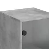 Betonszürke magasszekrény üvegajtókkal 35 x 37 x 120 cm