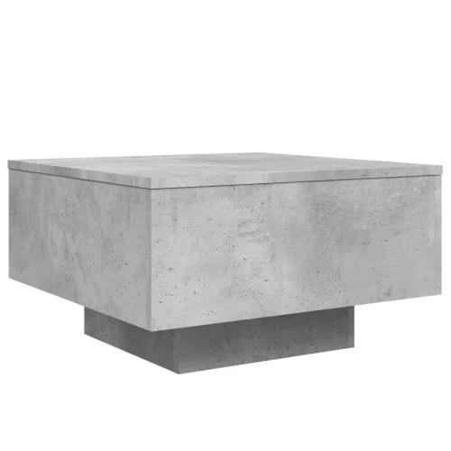 Betonszürke szerelt fa dohányzóasztal 55x55x31 cm