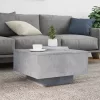 Betonszürke szerelt fa dohányzóasztal 55x55x31 cm