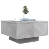 Betonszürke szerelt fa dohányzóasztal 55x55x31 cm