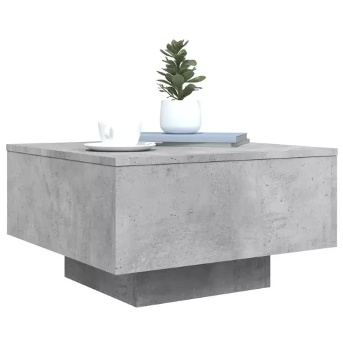 Betonszürke szerelt fa dohányzóasztal 55x55x31 cm