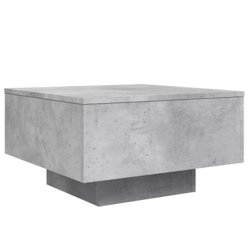 Betonszürke szerelt fa dohányzóasztal 55x55x31 cm